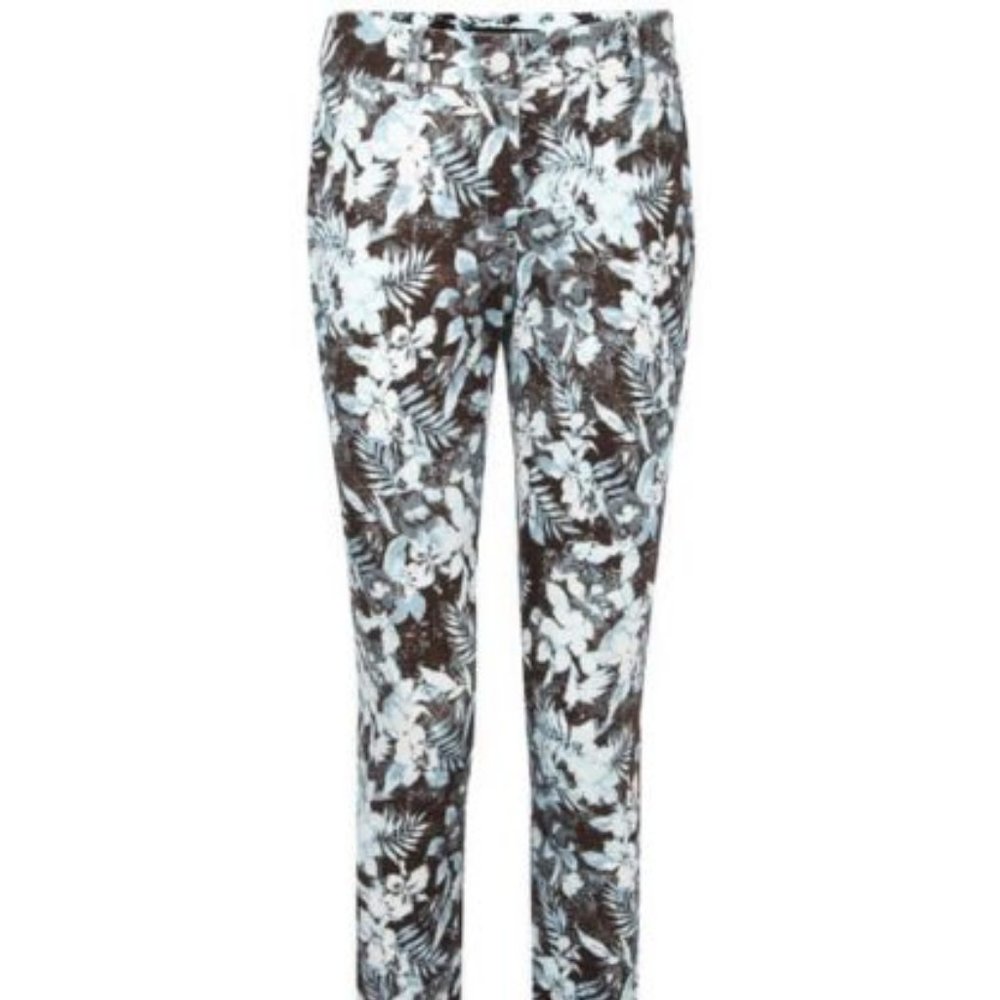 Alexander Wang New JEANS Leaf Print Black Blue Multi Women's 28 NWT 🎉HP - Picture 2 of 9